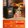 Stove Fan, wood-burning stove fan, heat-powered, 6 blades, quiet operation without electricity