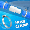 Set of 2 hose connectors 32–38 mm with 4 metal clamps for pool and washing machine hoses