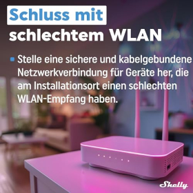 Conmutador de red Ethernet Shelly LAN Switch para montaje en carril DIN con 5 puertos RJ45