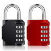 4-digit combination lock for lockers, schools, gyms and outdoor areas, black