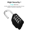 4-digit combination lock for lockers, schools, gyms and outdoor areas, black