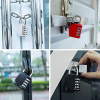 4-digit combination lock for lockers, schools, gyms and outdoor areas, black