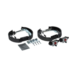 BOSCH KS666 brake shoe set for drum brakes, pre-assembled complete set for the rear axle