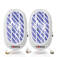 Electric insect killer for indoor use, set of 2, UV traps for flies and fruit flies