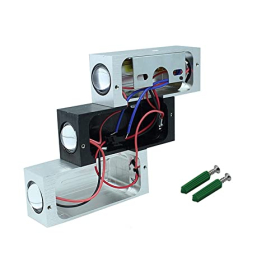 Aplique de pared LED de 6W para uso interior, moderno aplique de aluminio con luz bidireccional.