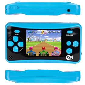 Портативная игровая консоль QS-4 с подключением к телевизору, синяя