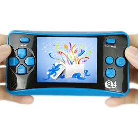 Портативная игровая консоль QS-4 с подключением к телевизору, синяя