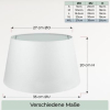 Lampen­schirm aus Baumwolle E14/E27 Wogati Premium, Weiß, XXL