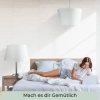 Lampen­schirm aus Baumwolle E14/E27 Wogati Premium, Weiß, XXL