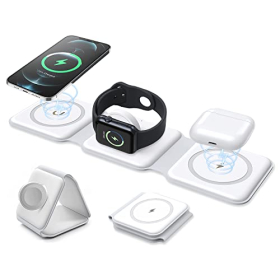 Бездротова зарядна станція 3-в-1 для iPhone, Apple Watch та AirPods, складна