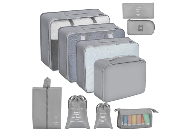 AiQInu travel organizer set for suitcase and luggage organization AiQInu travel organizer set for suitcase and luggage organization