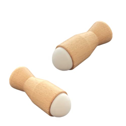 Beechwood furniture handles for drawers and cabinet doors, set of 2