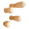 Beechwood furniture handles for drawers and cabinet doors, set of 2