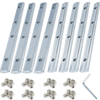 Aluminium Profilverbinder für Nutprofile und Führungsschienen im 8er-Set