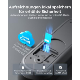 Reolink Video-Türklingel mit Kamera, Akku, 2K WLAN, Personen-/Fahrzeug-/Paketerkennung   