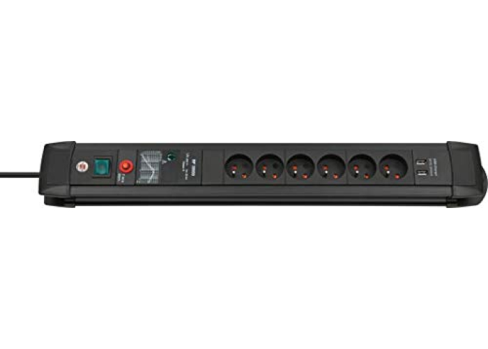 Brennenstuhl Premium Line extension cord with 6 sockets, USB ports and surge protection Brennenstuhl Premium Line extension cord with 6 sockets, USB ports and surge protection