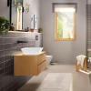 Змішувач для раковини Hansgrohe Rebris E прихованого монтажу, матово-чорний, з виливом 20 см