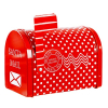 Buzón metálico rojo para sobres