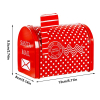 Buzón metálico rojo para sobres
