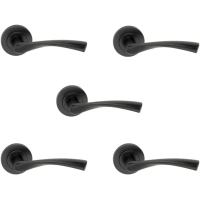 5er Set Türdrücker Garnitur Ola Schwarz für Innentüren