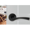 5-piece set of door handles, Ola black, for interior doors