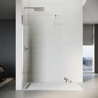 SONNI Walk-in shower enclosure 110 x 200 cm tempered safety glass with nano coating