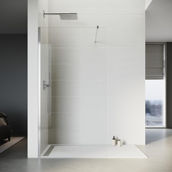 SONNI Walk In Duschkabine 110 x 200 cm ESG Glas mit Nano Beschichtung