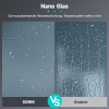 SONNI Walk In Duschkabine 110 x 200 cm ESG Glas mit Nano Beschichtung