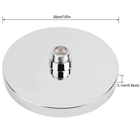 Cabezal de ducha LED redondo de acero inoxidable de 20,3 cm con cambio de color.