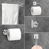 Juego de accesorios de baño de acero inoxidable, 6 piezas, con toallero y ganchos.