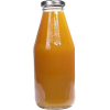 Mikken 4 botellas de vidrio de 500 ml con tapas plateadas, tapas de repuesto y etiquetas.