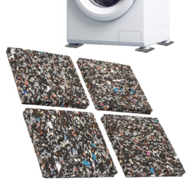 ECENCE Anti-vibration feet for washing machine, 4 pieces, 10 x 10 cm