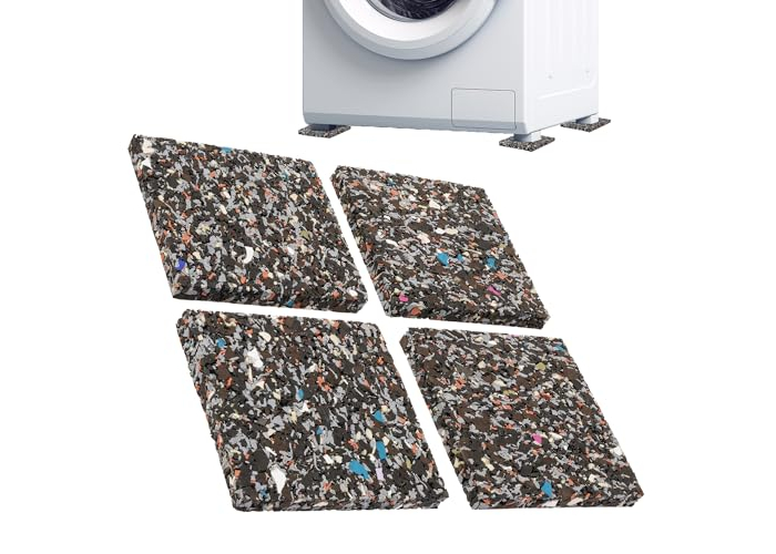ECENCE Anti-vibration feet for washing machine, 4 pieces, 10 x 10 cm ECENCE Anti-vibration feet for washing machine, 4 pieces, 10 x 10 cm