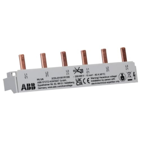 Шина ABB PS3/6, 3-полюсна, 2 x 6 модулів, 10 мм²