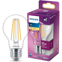 Philips LED light bulb E27 75W warm white transparent non-dimmable