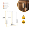 Emuca Sling Clothes Lift for Wardrobe with Adjustable Width