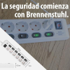 Brennenstuhl Steckdosenleiste mit 6 Steckdosen und Einzelschaltern, 2 m Kabel, Weiß