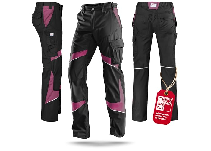 KÜBLER Workwear Damenhose Schwarz/Pink KÜBLER Workwear Damenhose Schwarz/Pink