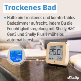 Датчик температури та вологості H&T Gen3 Mocca Shelly з WiFi