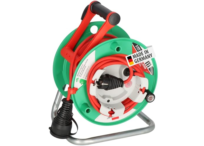 Carrete de cable Garant G Bretec Brennenstuhl con cable de extensión para uso exterior. Carrete de cable Garant G Bretec Brennenstuhl con cable de extensión para uso exterior.