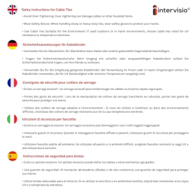 Кабельные стяжки Intervisio 1000 × 9 мм, черные, 10 штук