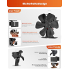 6-blade fireplace fan without electricity – Quiet, heat-powered stove fan