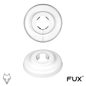 Juego de rosetas para tuberías de calefacción orgánicas FUX para tuberías individuales, 2 piezas