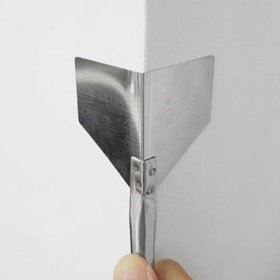 4-piece set of stainless steel corner trowels for inside and outside corners