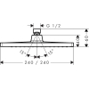 Cabezal de ducha Hansgrohe Crometta E 240, cromado