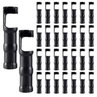 30-teiliges Gewächshaus-Rohrclip-Set 25 mm aus Kunststoff Schwarz