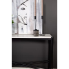 Стильный приставной столик Venture Home Razzia 110x30x75 см, белый терраццо/черный