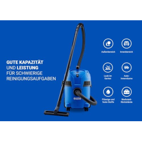 Nilfisk Multi II 22 wet vacuum cleaner with filter warning
