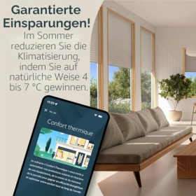 Датчик солнечного света Somfy Sunteis Solar io 1871307, определяющий яркость и температуру, совместим с TaHoma