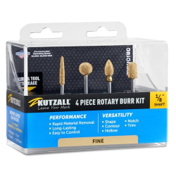 Kutzall Rotationsfräser-Set, 4-teilig, Hartmetall, für Holzschnitzarbeiten